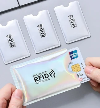 5-20 штук, держатель для карт с защитой от Rfid, блокирующий считыватель, Блокировка банковской карты, чехол для удостоверения личности, Металлический держатель для кредитных карт, алюминиевый корпус