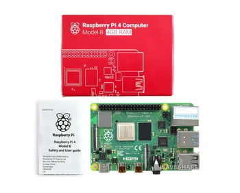 Raspberry Pi 4 Model B 4 ГБ ОПЕРАТИВНОЙ памяти, 64-разрядный четырехъядерный процессор, Core CPU на 1,5 ГГц быстрее, чем Pi 3B +