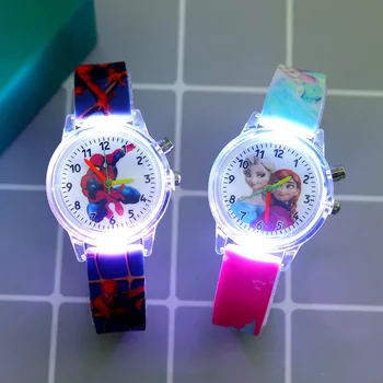 Детские часы, силиконовый ремешок для девочек, Мультяшный кролик, динозавр, легкие детские наручные часы