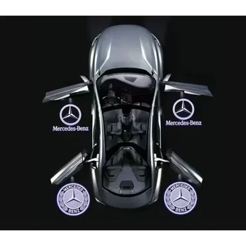 2023 Автомобильные Дверные Фонари Логотип Лазерный Декор Проект Призрачная Лампа Для Mercedes Benz A B C M ML GLA GLS E Class W176 W205 W166 W246 W212