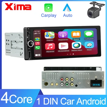 XIMA 1Din Android Auto Автомобильный Радио Мультимедийный Плеер 6,9 Дюймов Carplay 1 DIN Стерео GPS Для Nissan Hyundai Kia Toyota Honda VW Ford
