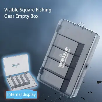 Коробка для приманки большой емкости, 5 отсеков, чехол для приманки, устойчивый к падению, полупрозрачный Ящик для хранения рыболовных снастей с 5 сетками, Рыбалка на открытом воздухе