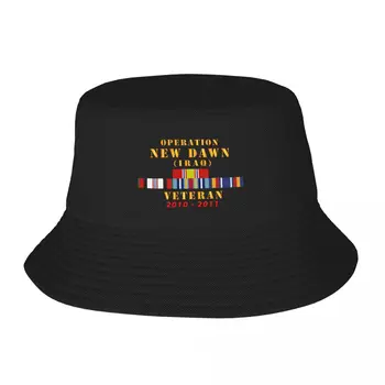 Служба Operation New Dawn Ribbon Bar w GWT - Ирак (2010 - 2011) X 300 Шляп-ведерок на день рождения, летние шляпы, Шляпа Мужская Женская