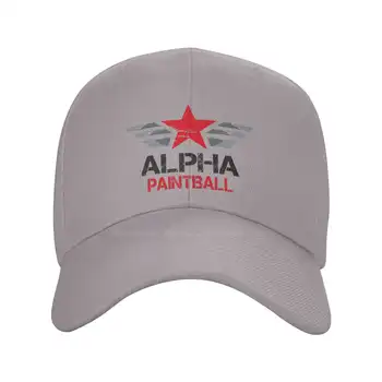Графический принт логотипа Alfa Paintball Повседневная джинсовая кепка, вязаная шапка, бейсболка