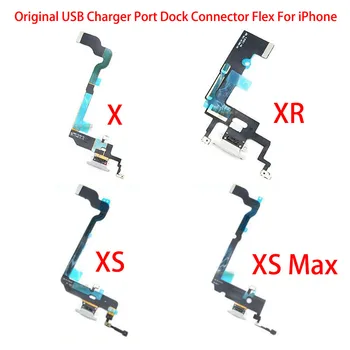 Оригинал Для iPhone X XR XS Max USB Зарядное Устройство Порт Док-станции Гибкий Кабель Для Зарядки с микрофоном