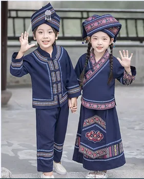 Детское Платье Для китайских Народных Танцев С Длинным Рукавом Для Выступлений