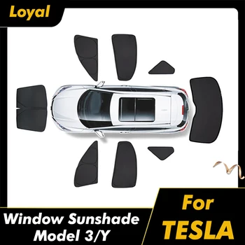 Для Tesla Model 3 Y Солнцезащитный козырек на боковое окно Складной Автомобильный Кемпинг Солнцезащитный козырек Закрывает солнцезащитный козырек от ультрафиолетовых лучей Занавес