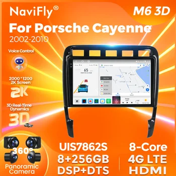 M6 PRO PLUS 3D 2K Экран 2 Din Android Автомагнитола для Porsche Cayenne 2002-2010 CarPlay Авторадио Мультимедиа GPS Навигация BT5.1