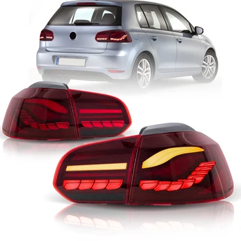 Последовательные задние фонари для MK6 2013-2018, полностью светодиодные задние фонари в сборе с тормозными противотуманными фарами DRL для VW Golf 6