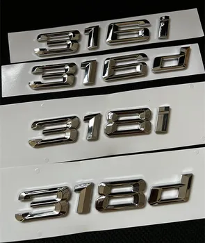 1X Новый Хромированный ABS 3D Наклейка На Задний Багажник Автомобиля Значок С Логотипом И Надписью Для BMW 316i 318i 316d 318d