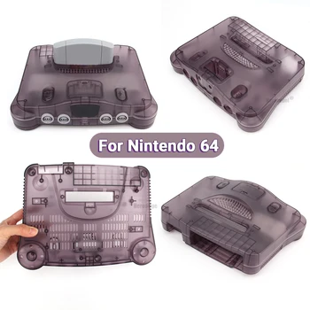Фиолетовый сменный ретро-корпус игровой консоли, полупрозрачный чехол для игровых аксессуаров Nintendo N64