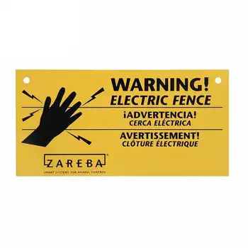 Креативный предупреждающий знак 13 см x 6,6 см для электрического ограждения Zareba, индивидуальные автомобильные наклейки, устойчивые к царапинам наклейки на лобовое стекло