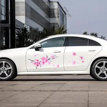 Автомобильные наклейки с цветочным рисунком Cherry Blossom Love Pink Auto Vinyl Deca Bumperl Window Ipad для женщин Тюнинг автомобилей Аксессуары для укладки