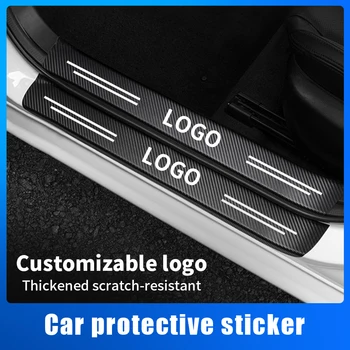Наклейка на Порог Автомобиля из Углеродного Волокна, Защитная Пленка Багажника для Mazda Logo 2 3 6 8 Axela Atenza CX-5 CX5 CX-7 CX-9