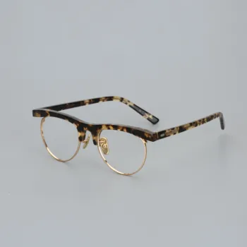 Высококачественные очки в ретро-оправе мужского дизайнерского бренда, ацетатные оптические очки для чтения при близорукости, женские персонализированные очки