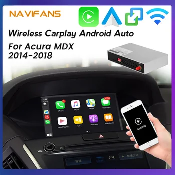 Android Auto Wireless Carplay Box Для Acura MDX 2014-2018 Модуль Car Play AirPlay Зеркальная Ссылка Интерфейс Поддержка Камеры Микрофон Карты