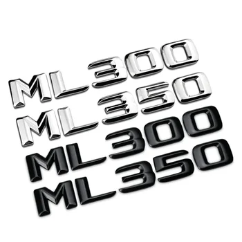 3D ABS Черный Значок Заднего Багажника Автомобиля Наклейка Эмблема ML 300 320 350 400 500 Логотип Для Mercedes ML300 ML350 W166 W163 W164 Аксессуары