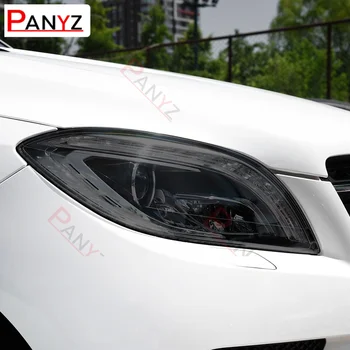 Защитная пленка для автомобильных Фар, Прозрачная Черная Наклейка из ТПУ для Mercedes Benz ML Class W166 2012-2015 ML320 ML350 63 Аксессуары