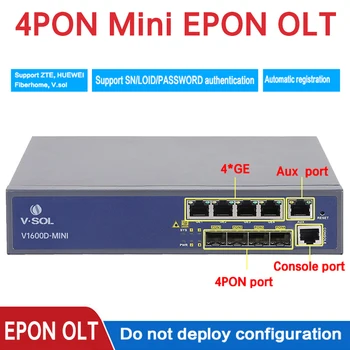 EPON OLT 4PON Mini 4 порта с поддержкой веб-управления ONU разблокирован Совместим с Huawei ZTE EPON ONU / ONT