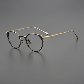 YUICHIUFO-061 Stars Style, Винтажные мужские очки USH из чистого титана, ультралегкий, оригинальный дизайн, Женская мода по рецепту