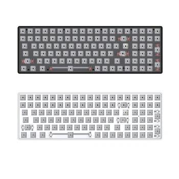 Комплект механической клавиатуры с возможностью горячей замены на 100 клавиш, RGB Bluetooth + 2.4 G Беспроводная + Проводная Игровая клавиатура с 3 режимами