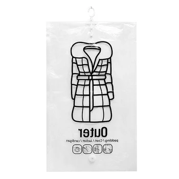 Вакуумный компрессионный мешок для экономии места для складывания одежды Можно повесить на крючок Сумки для хранения костюмов Пылезащитный чехол для одежды