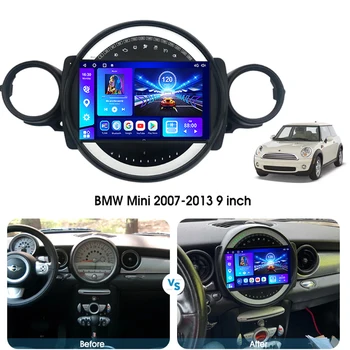 Android Auto Автомагнитола Для BMW Mini Cooper R56 R60 2007-2014 Carplay GPS Навигация Головное Устройство Видеоплеер Магнитофон