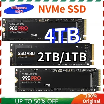 Фирменный Оригинал M2 2280 SAM SSD 4 ТБ/2 ТБ/1 ТБ 980PRO// 990 PRO SSD Внутренний твердотельный диск PCIe Gen 4,0x4 NVMe для PS5/ПК/Ноутбука