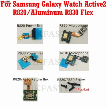 Active 2 R820 Power Flex для Samsung Galaxy Watch Active2 Алюминий R830 Включение-выключение микрофона, Возврат гибкого кабеля, Замена винта