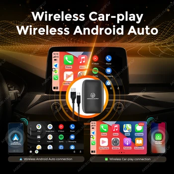 Мини Android Ai Box для универсального автомобиля с подключением к беспроводной сети CarPlay Android Auto Adapter Поддержка Netflix YouTube SD Card Plug Play