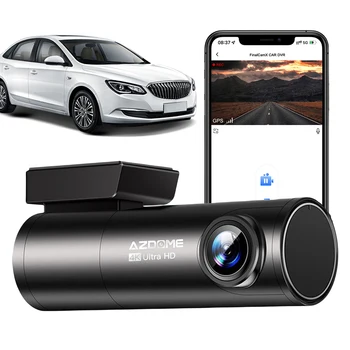 Автомобильный видеорегистратор 4K + 1080P, камера заднего вида, регистратор вождения автомобиля, GPS, WiFi, видеорегистратор, голосовое управление, ночное видение, G-сенсор, парковочный монитор