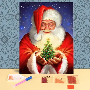 Санта Клаус DIY 5D Полная Алмазная мозаика, Набор для вышивания, Домашний декор, Рождественский Подарок, Интерьер, Год