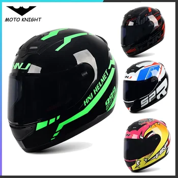 HNJ Полнолицевой мотоциклетный шлем Moto Шлем Moto Ear Мотоциклетный шлем Индивидуальность Шлем для мотокросса для взрослых cascos para motos