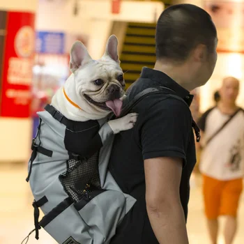 Регулируемый рюкзак для собак на открытом воздухе для пеших прогулок и езды на велосипеде, Светоотражающая сумка-переноска для собак, сумки для переноски французского бульдога и мопса