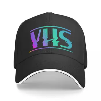 Новый ретро логотип VHS, красочная градиентная бейсболка Vaporwave, хип-хоп чайные шляпы, шляпа для девочек, мужская