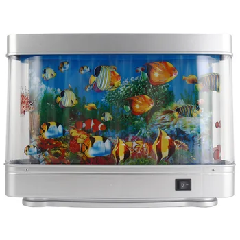 Лампа с искусственной рыбой, декоративная аквариумная лампа, Аквариумная лампа для украшения дома, поддельный орнамент для аквариума (штепсельная вилка США)