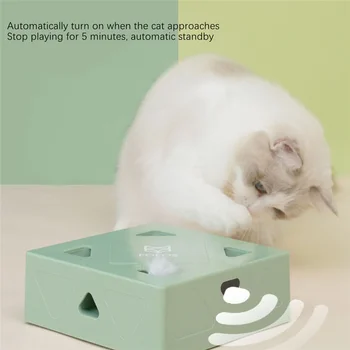 Электрическая игрушка для кошек Cat Magic Box Интерактивная Умная Дразнящая игрушка-палочка для кошек AI Бионическая Интеллектуальная Индукционная USB-зарядка Для кошки