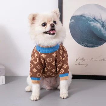 Бренд Tide, роскошная одежда для домашних животных, осенне-зимний теплый свитер для собак известного бренда, пальто для маленьких и средних собак породы чихуахуа Корги