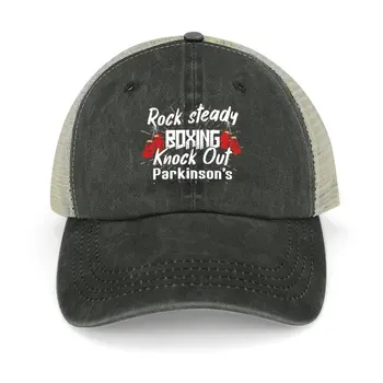 Rock Steady Boxing Нокаутирует ковбойскую шляпу Parkinson's Boxer, роскошную шляпу, модную пляжную кепку на заказ, кепку для мужчин и женщин