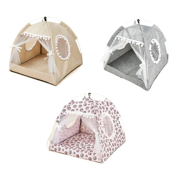 Кровать-палатка для кошек General Teepee, Полузакрытый тент для кошек, домашних животных, маленьких собак, защищающий от комаров