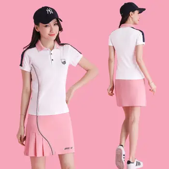 Женский набор для бадминтона, Летняя Южнокорейская новая легкая юбка, модный костюм для гольфа, Теннисные шорты