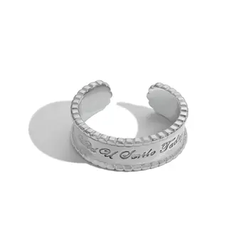 Кольцо из стерлингового серебра Karloch S925, женский дизайн с индивидуальными буквами Instagram, классный стиль, студенты могут носить открытое кольцо