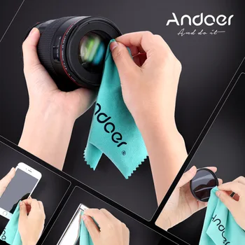 Andoer Чистящая Салфетка Для Очистки Стеклянных Линз Canon Nikon DSLR Камеры Видеокамеры iPhone iPad Планшетного Компьютера