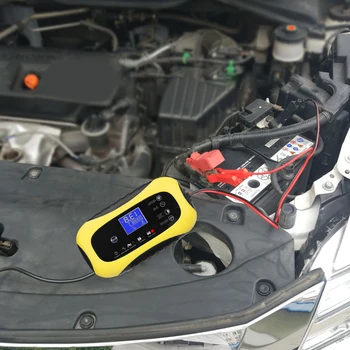 Портативное автоматическое зарядное устройство с ЖК-дисплеем Аккумуляторный усилитель 12V 6A для мотоцикла SUV AGM для автомобилей Мотоцикл RV внедорожник ATV
