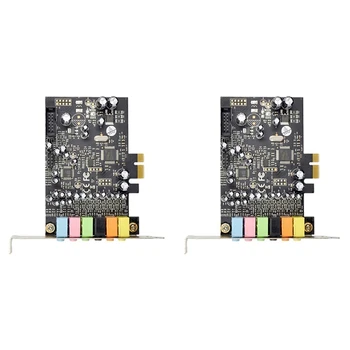 2X Звуковая карта Pcie 7.1 CH, стереозвук объемного звучания PCI-E, встроенный 7.1-канальный аудиосистема CM8828