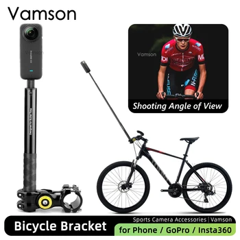 Велосипед Vamson Невидимая селфи-палка Монопод Кронштейн для крепления руля для камеры Insta360 X3 One X2 GoPro Max Аксессуары