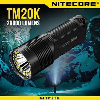Мощный тактический фонарь NITECORE TM20K для кемпинга, поиска, самообороны, охотничий фонарь, патрульный фонарь, аварийный ручной фонарь