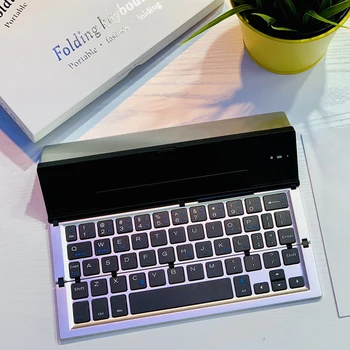 Складная клавиатура Портативная цифровая клавиатура из алюминиевого сплава Беспроводная клавиатура Bluetooth Игровые аксессуары для IOS Windows Android