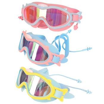 Очки для плавания с защитой от ультрафиолета, детские Водонепроницаемые очки для бассейна, Эластичный детский Бинокль для дайвинга, Аксессуары для плавания