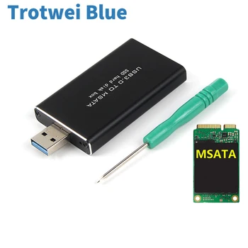 MSATA к USB 5 Гбит/с Корпус SSD USB 3.0 к mSATA Корпус USB3.0 к mSATA Адаптер жесткого диска M2 SSD Внешний жесткий диск Мобильный бокс Корпус жесткого диска
